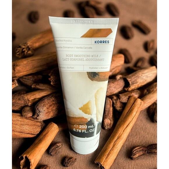 KORRES Body Smoothing Milk VANILLA CINNAMON 200 mL / 6.76 Fl Oz NEW/SEALED - Picture 1 of 1
